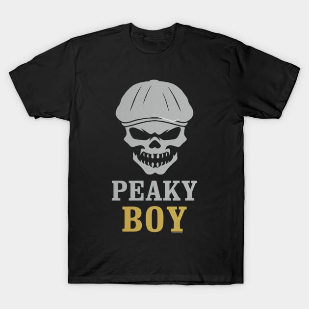 Newsboy Skull T-Shirt by eyevoodoo